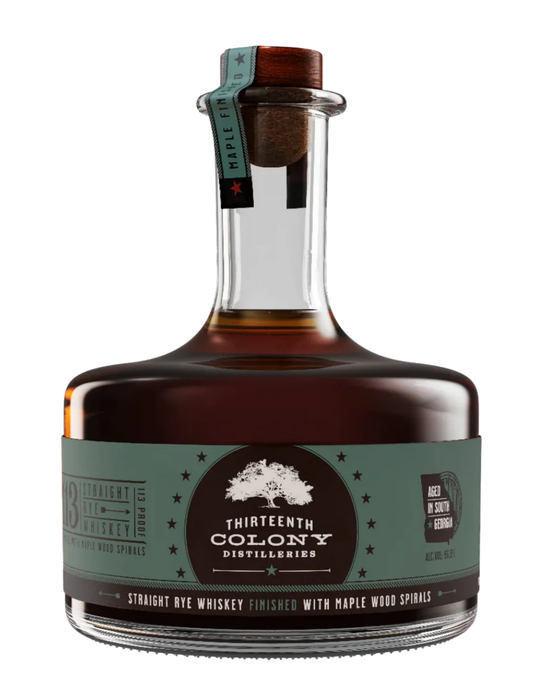 13th Colony 113 Maple Finish Rye Whiskey