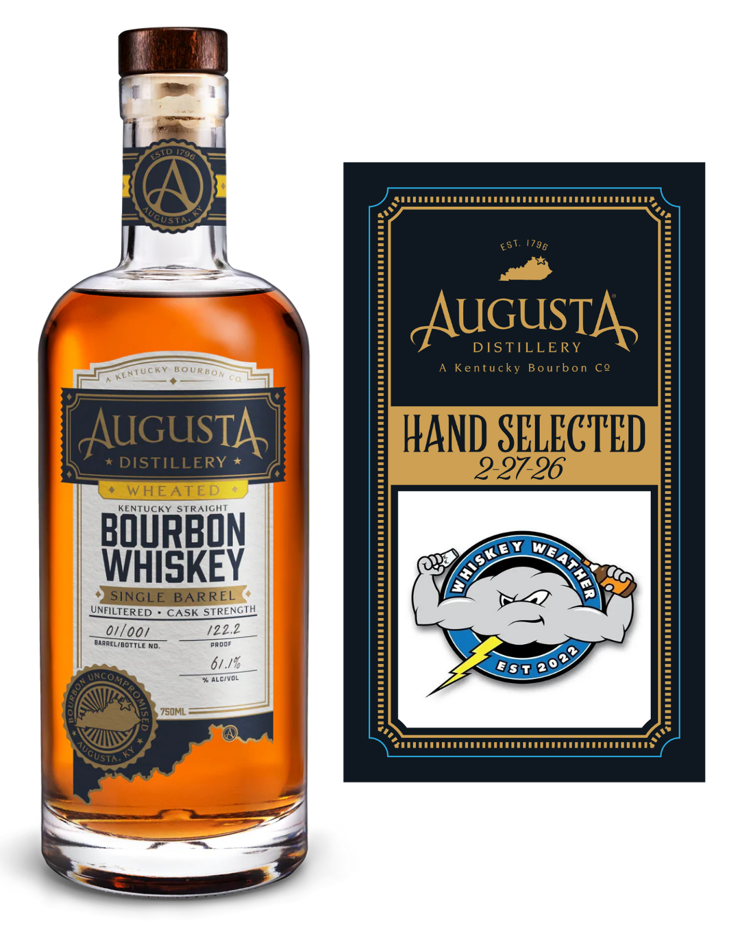 Augusta Wheated Bourbon Whiskey Weather Single Barrel